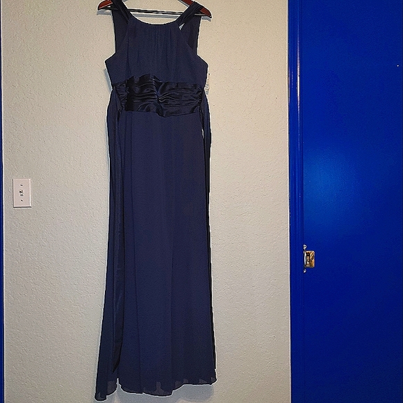 Marine/Navy Blue, Long Formal Gown - Picture 2 of 8